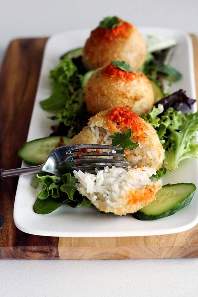 fried rice balls.
